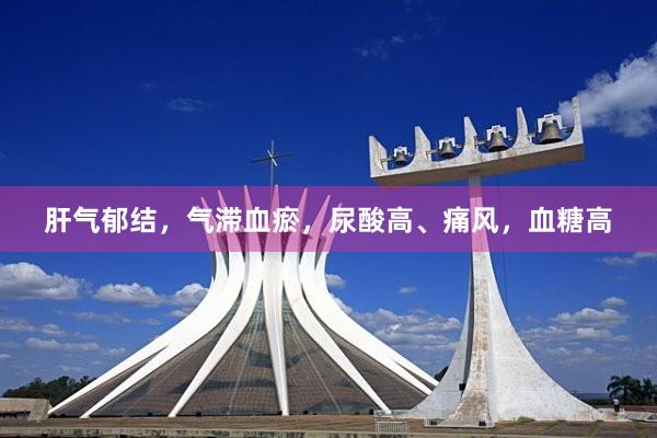 肝气郁结，气滞血瘀，尿酸高、痛风，血糖高