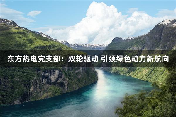 东方热电党支部：双轮驱动 引颈绿色动力新航向