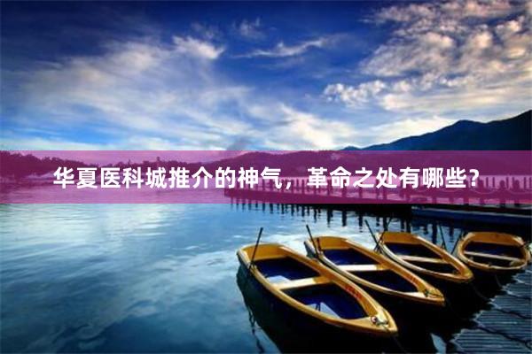 华夏医科城推介的神气，革命之处有哪些？