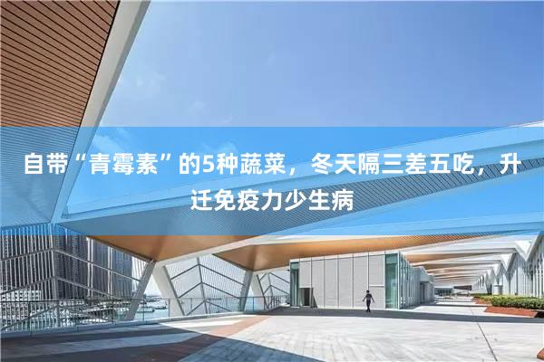 自带“青霉素”的5种蔬菜，冬天隔三差五吃，升迁免疫力少生病
