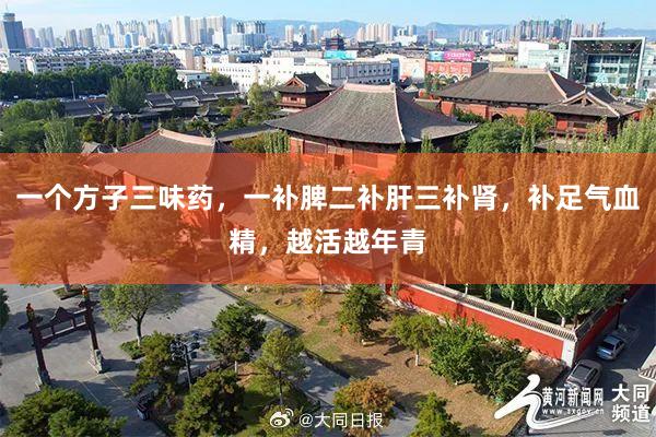 一个方子三味药，一补脾二补肝三补肾，补足气血精，越活越年青